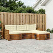 Set vanjskih sofa Prirodna i krem 249 x 162,5 x 73 cm