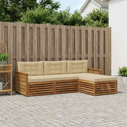 Set vanjskih sofa s jastukom Prirodna i bež 249 x 162,5 x 73 cm