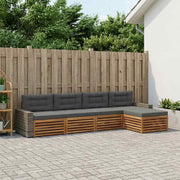 Set vanjskih sofa 5 pcs Prirodna i antracit Poliester