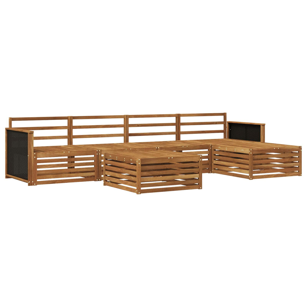 Set vanjskih sofa 6 pcs Prirodna 79 x 79 x 37 cm