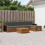 Set vanjskih sofa 6 pcs Prirodna i antracit 79 x 79 x 37 cm