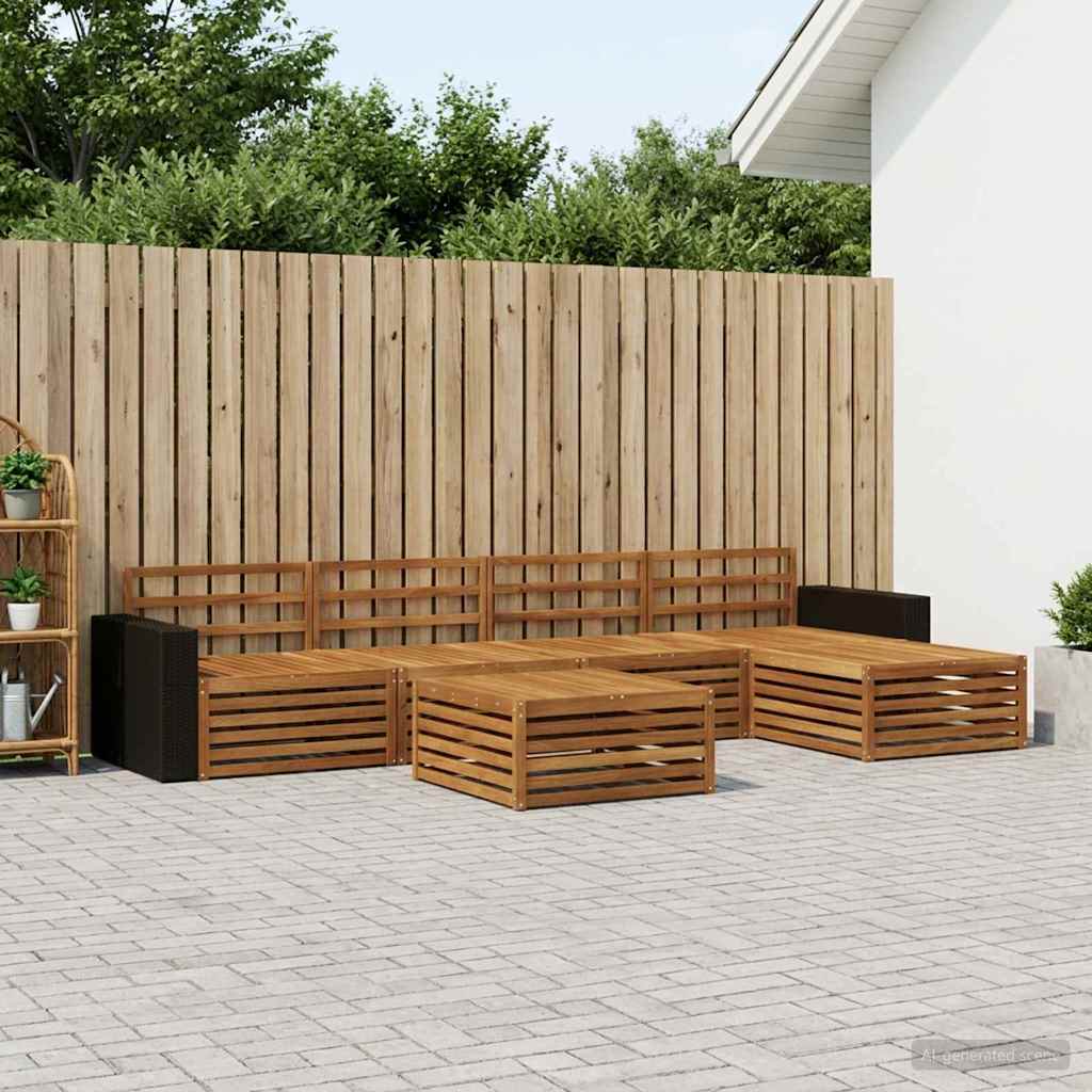 Set vanjskih sofa 6 pcs Prirodna 79 x 79 x 37 cm