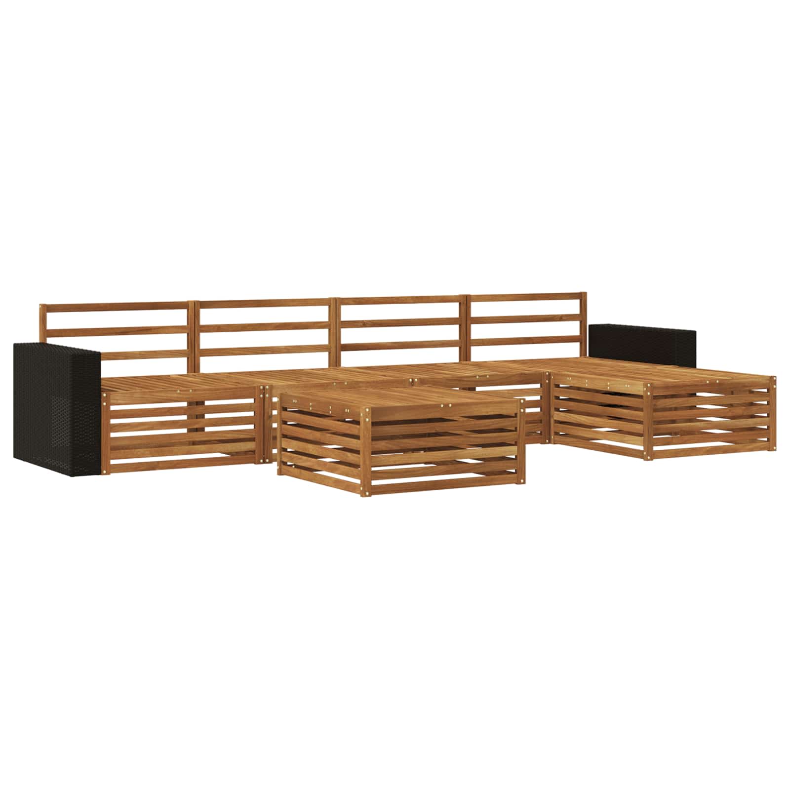 Set vanjskih sofa 6 pcs Prirodna 79 x 79 x 37 cm