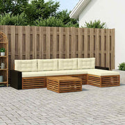 Set vanjskih sofa 6 pcs Prirodna i krem 79 x 79 x 37 cm