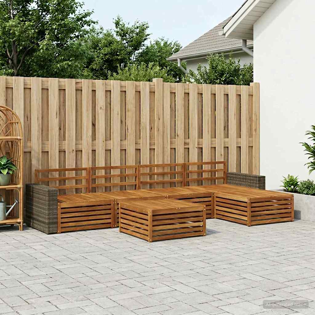 Set vanjskih sofa 6 pcs Prirodna 79 x 79 x 37 cm