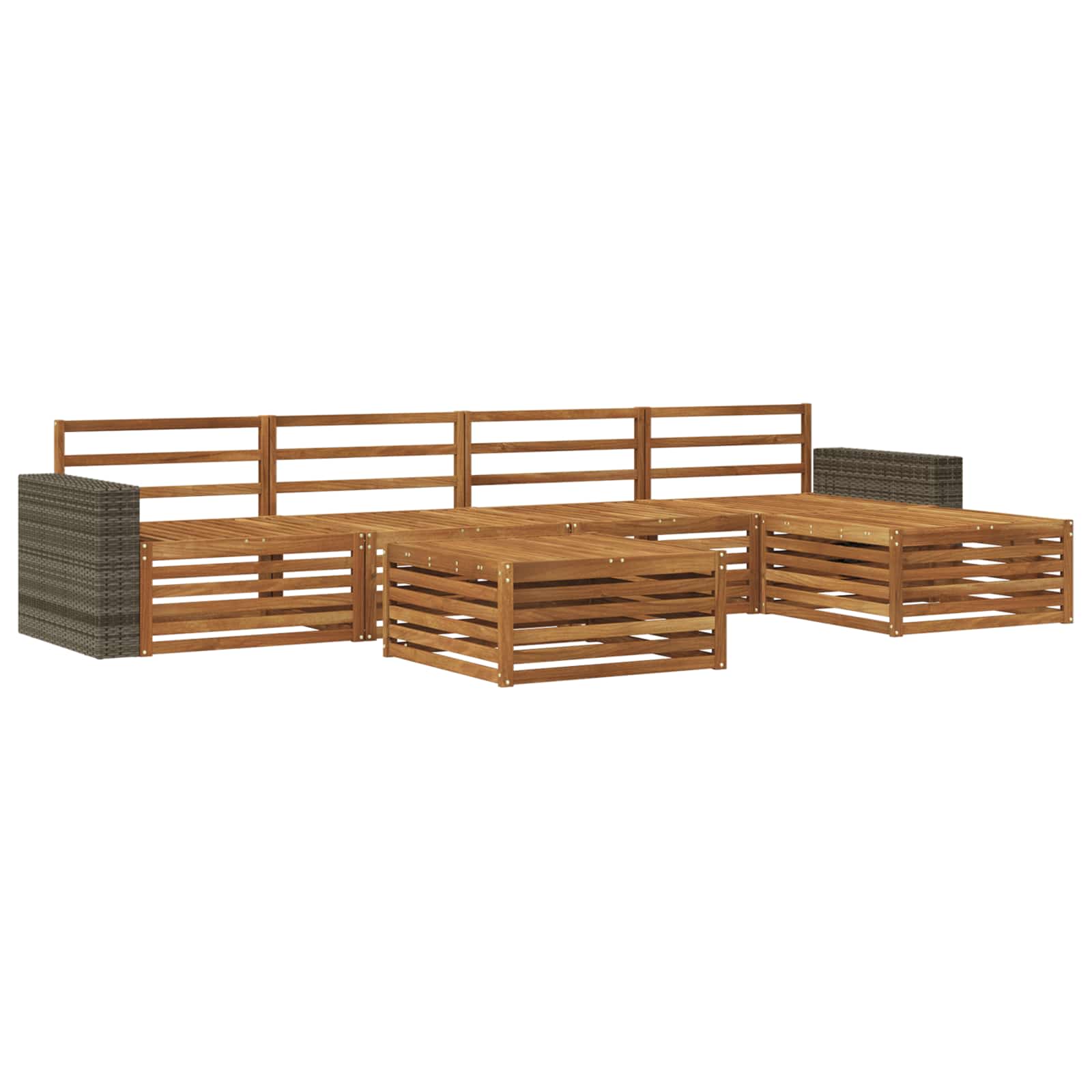 Set vanjskih sofa 6 pcs Prirodna 79 x 79 x 37 cm