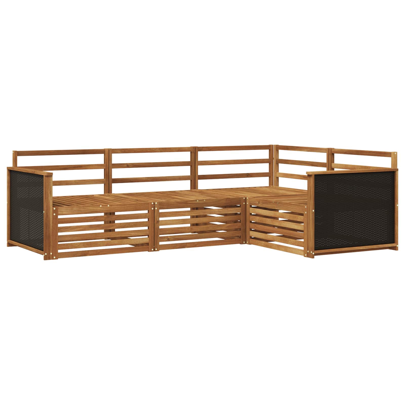 Set vanjskih sofa 4 pcs Prirodna 247,5 x 168,5 x 73 cm