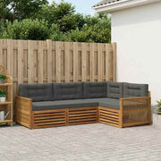Set vanjskih sofa 4 kom. Prirodna i antracit