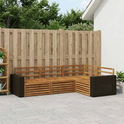 Set vanjskih sofa 4 pcs Prirodna 255,5 x 176,5 x 73 cm