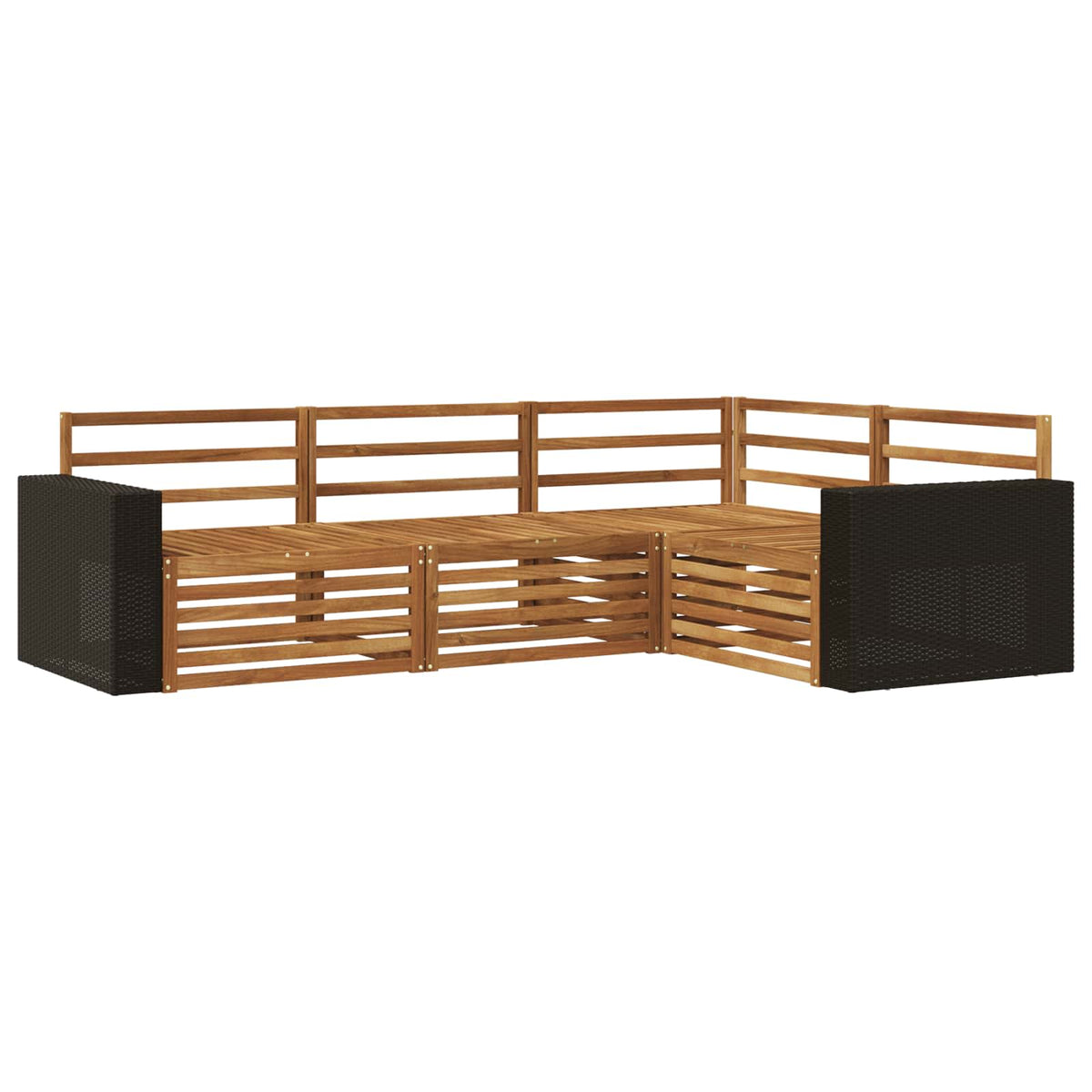 Set vanjskih sofa 4 pcs Prirodna 255,5 x 176,5 x 73 cm