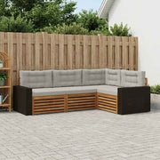 Set vanjskih sofa 4 pcs Prirodna i svjetlosiva