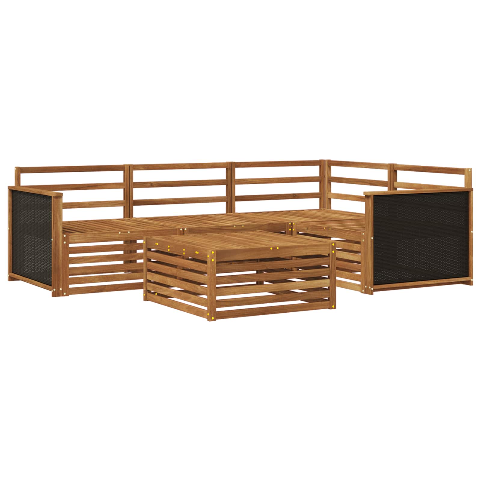 Set vanjskih sofa 5 pcs Prirodna 79 x 79 x 37 cm