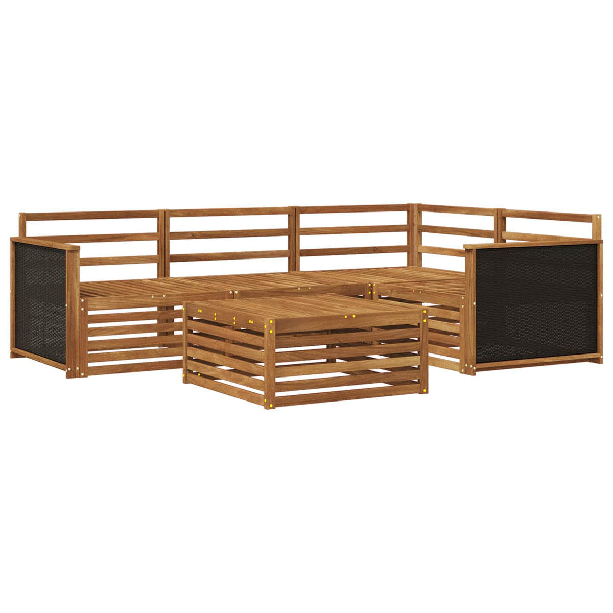 Set vanjskih sofa 5 pcs Prirodna 79 x 79 x 37 cm