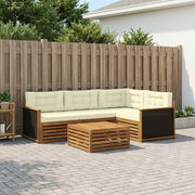 Set vanjskih sofa 5 pcs Prirodna i krem 79 x 79 x 37 cm