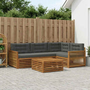 Set vanjskih sofa 5 kom. Prirodna i antracit
