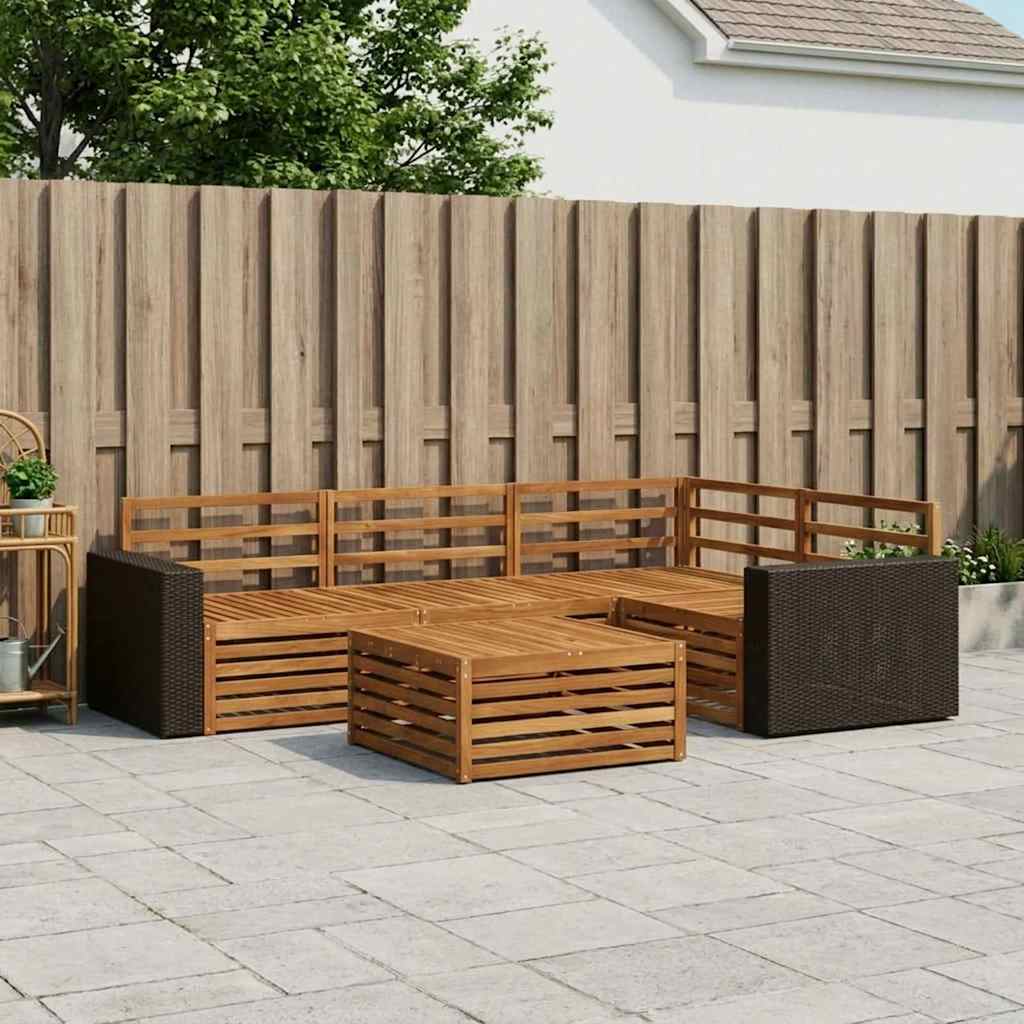 Set vanjskih sofa 5 pcs Prirodna 79 x 79 x 37 cm