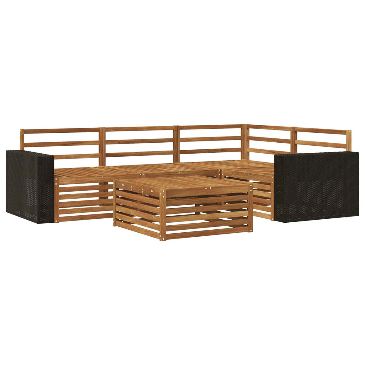 Set vanjskih sofa 5 pcs Prirodna 79 x 79 x 37 cm
