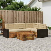 Set vanjskih sofa 5 pcs Prirodna i bež 79 x 79 x 37 cm