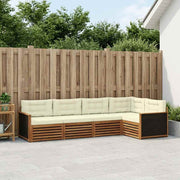 Set vanjskih sofa 5 pcs Prirodna i krem 323 x 164,5 x 73 cm