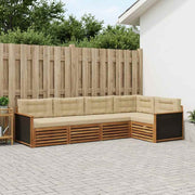 Set vanjskih sofa 5 pcs Prirodna i bež 323 x 164,5 x 73 cm