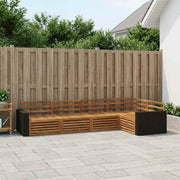 Set vanjskih sofa 5 pcs Prirodna 331 x 172,5 x 73 cm