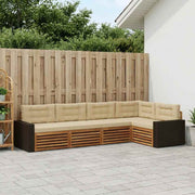 Set vanjskih sofa 5 pcs Prirodna i bež 331 x 172,5 x 73 cm