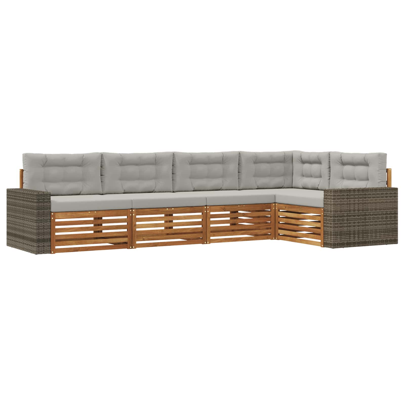 Set vanjskih sofa 5 pcs Prirodna i svjetlosiva