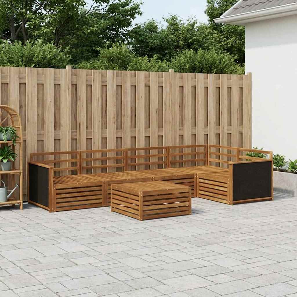 Set vanjskih sofa 6 pcs Prirodna 79 x 79 x 37 cm