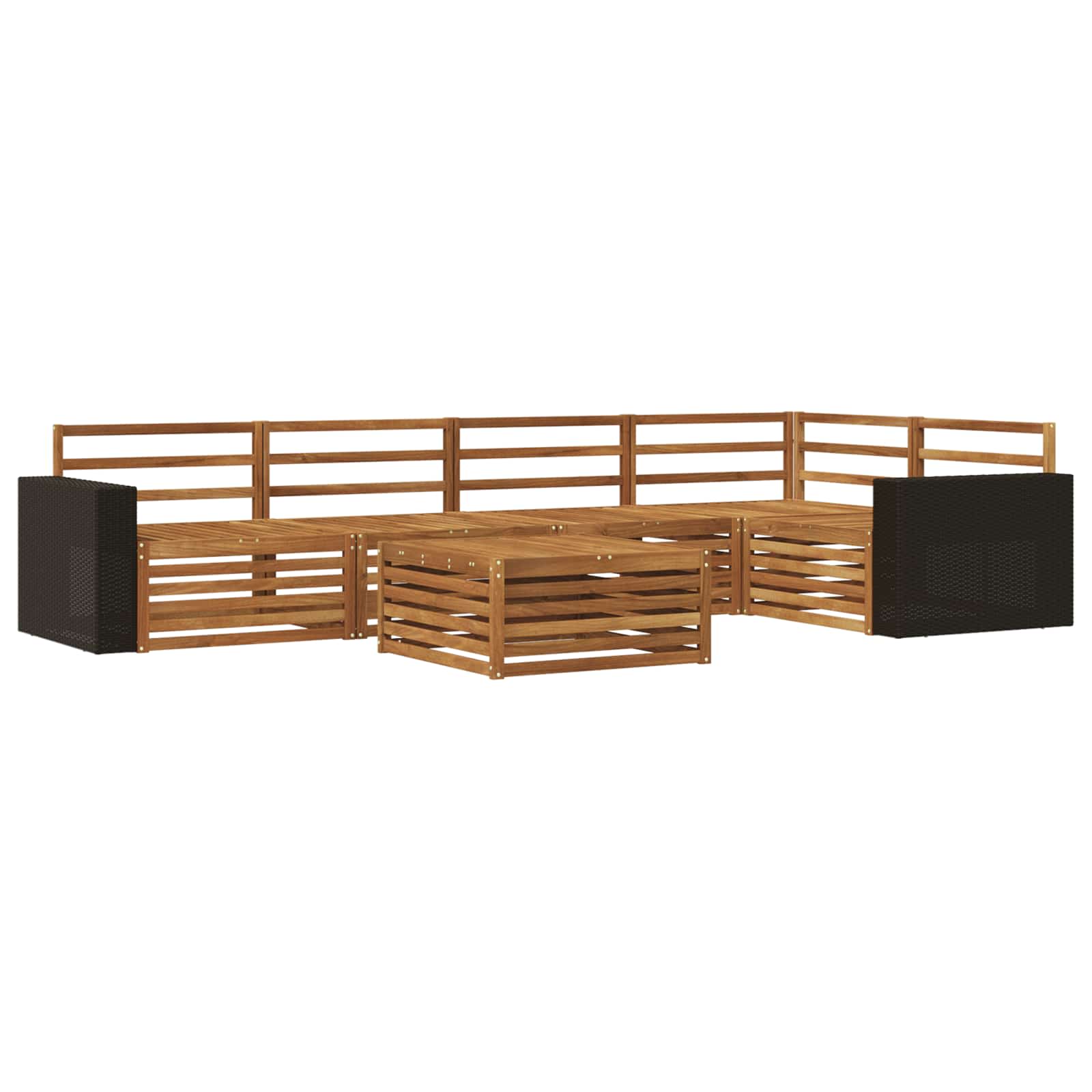 Set vanjskih sofa 6 pcs Prirodna 79 x 79 x 37 cm