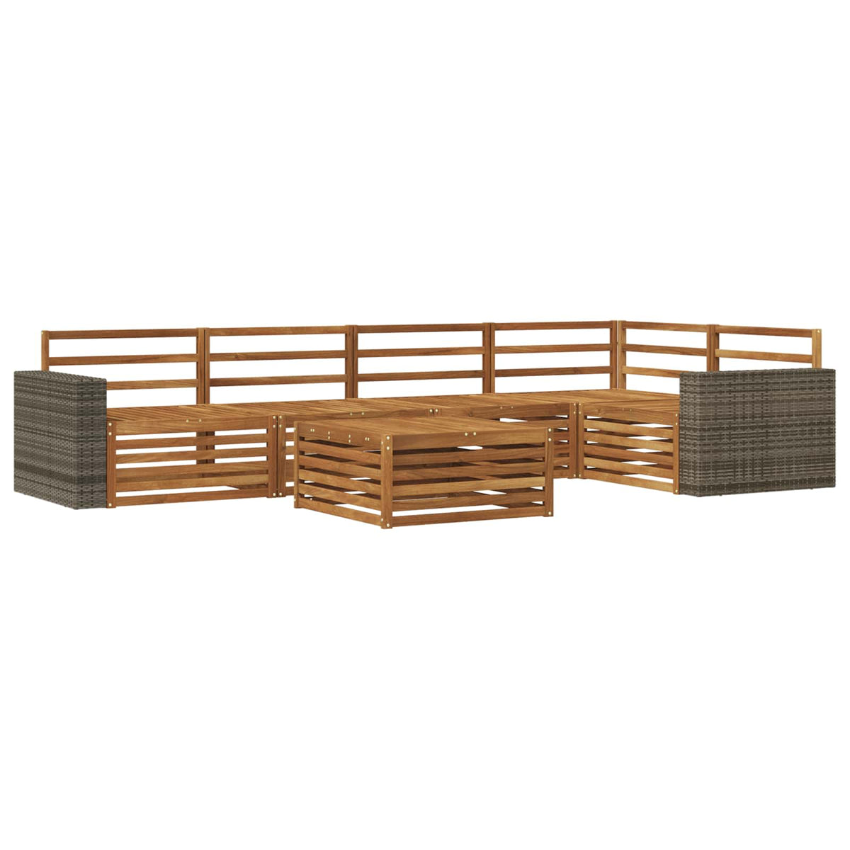 Set vanjskih sofa 6 pcs Prirodna 79 x 79 x 37 cm