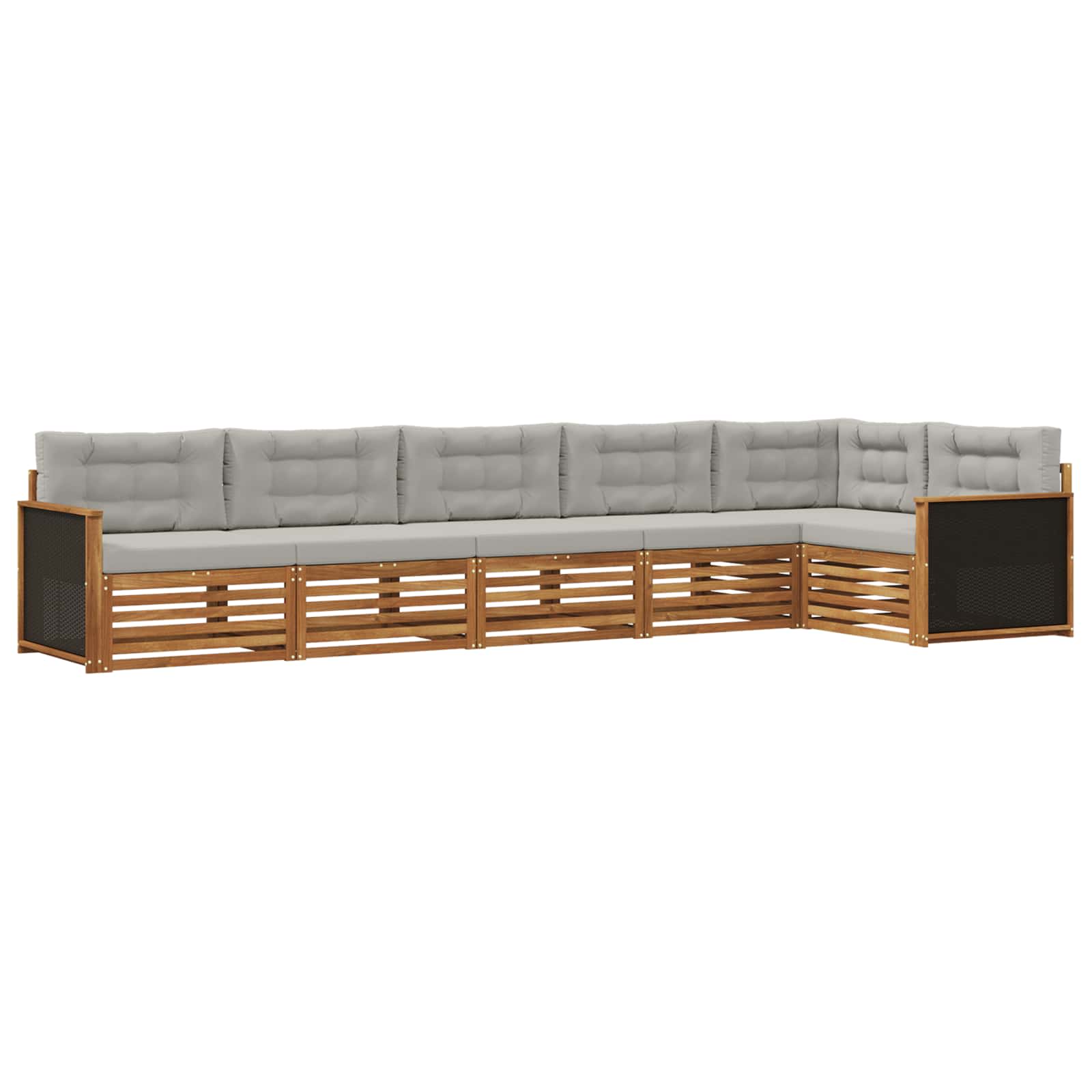 Set vanjskih sofa 6 pcs Prirodna i svjetlosiva