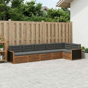 Set vanjskih sofa 6 pcs Prirodna i antracit 406 x 168,5 x 73 cm