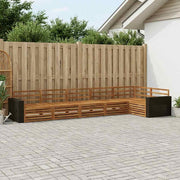 Set vanjskih sofa 6 pcs Prirodna 402 x 172,5 x 73 cm