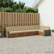 Set vanjskih sofa 6 pcs Prirodna i bež 402 x 172,5 x 73 cm