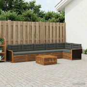 Set vanjskih sofa 7 pcs Prirodna i antracit 79 x 79 x 37 cm