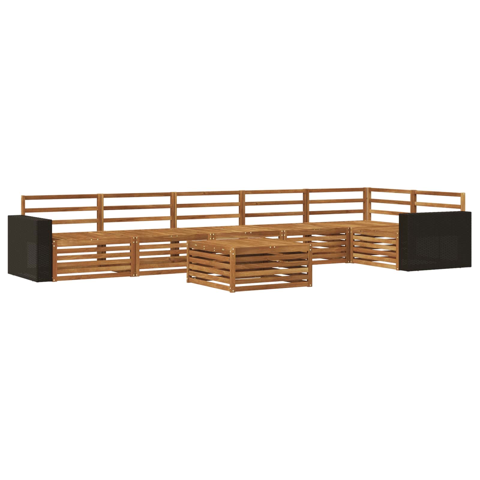 Set vanjskih sofa 7 pcs Prirodna 79 x 79 x 37 cm