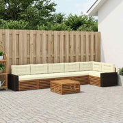 Set vanjskih sofa 7 pcs Prirodna i krem 79 x 79 x 37 cm