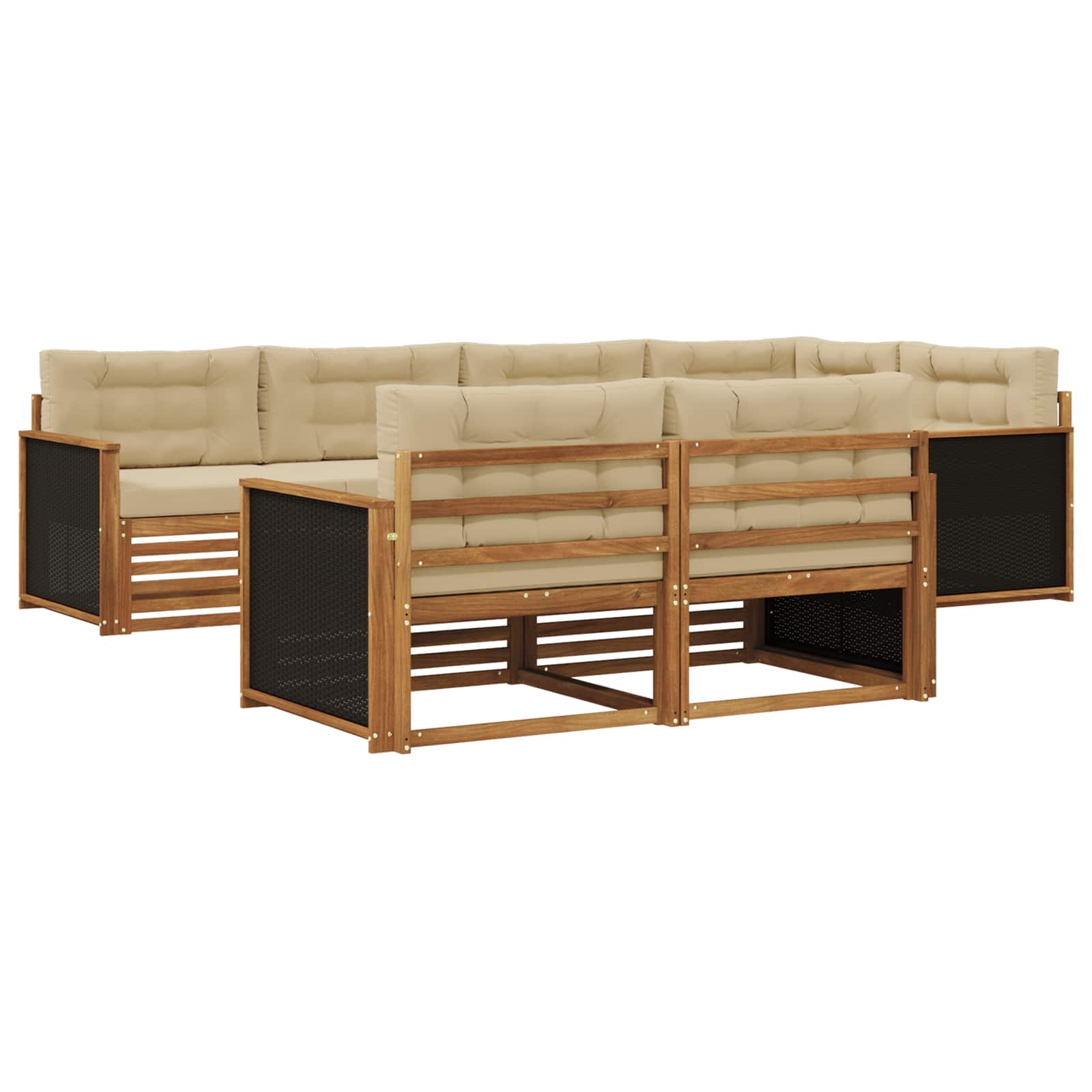 Set vanjskih sofa s jastukom 7 pcs