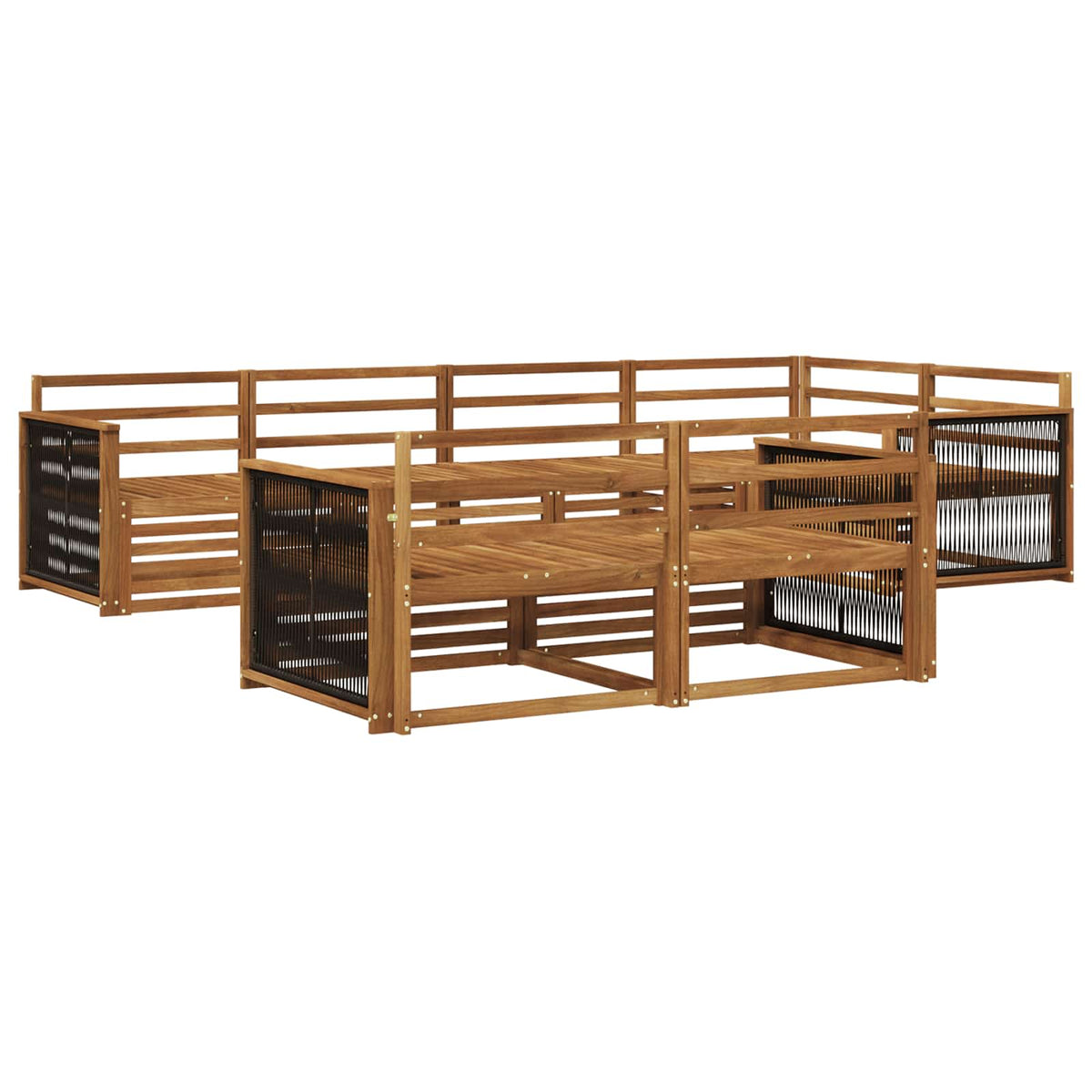 Set vanjskih sofa 7 kom. Prirodna