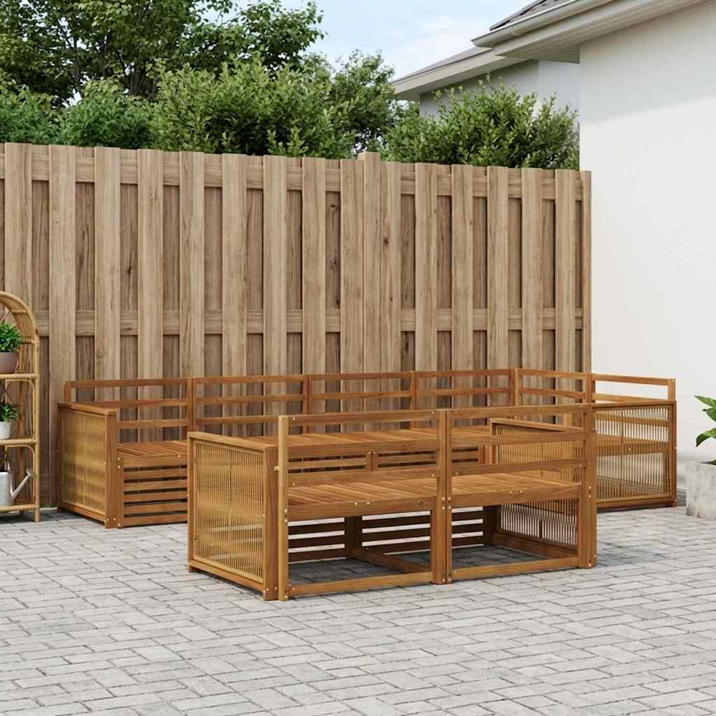 Set vanjskih sofa 7 kom. Prirodna