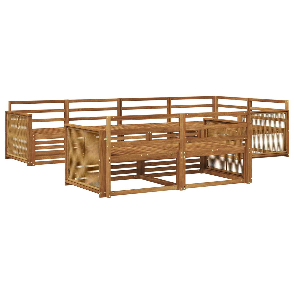 Set vanjskih sofa 7 kom. Prirodna
