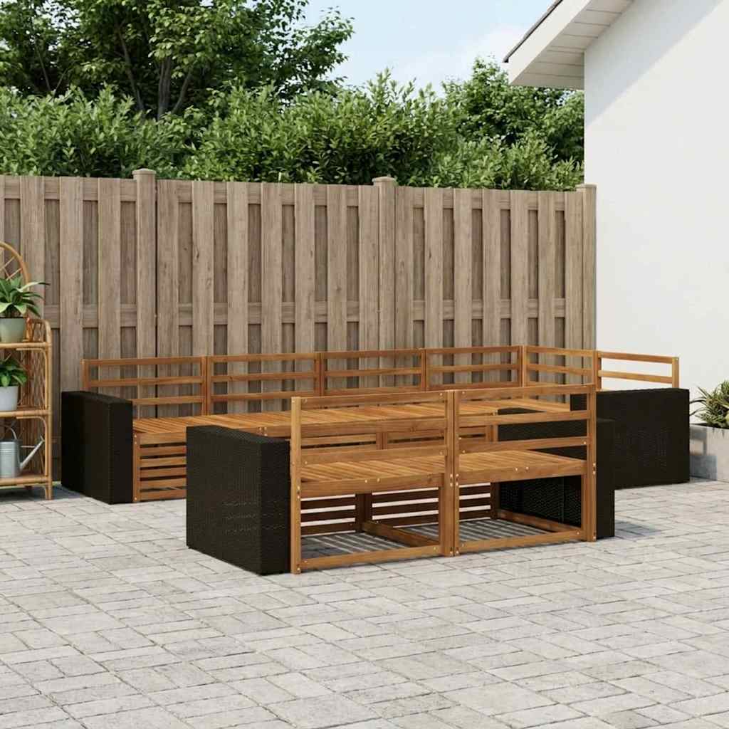Set vanjskih sofa 7 kom. Prirodna