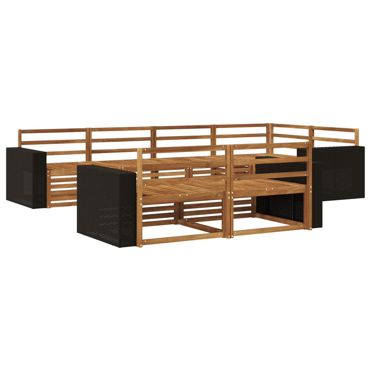 Set vanjskih sofa 7 kom. Prirodna