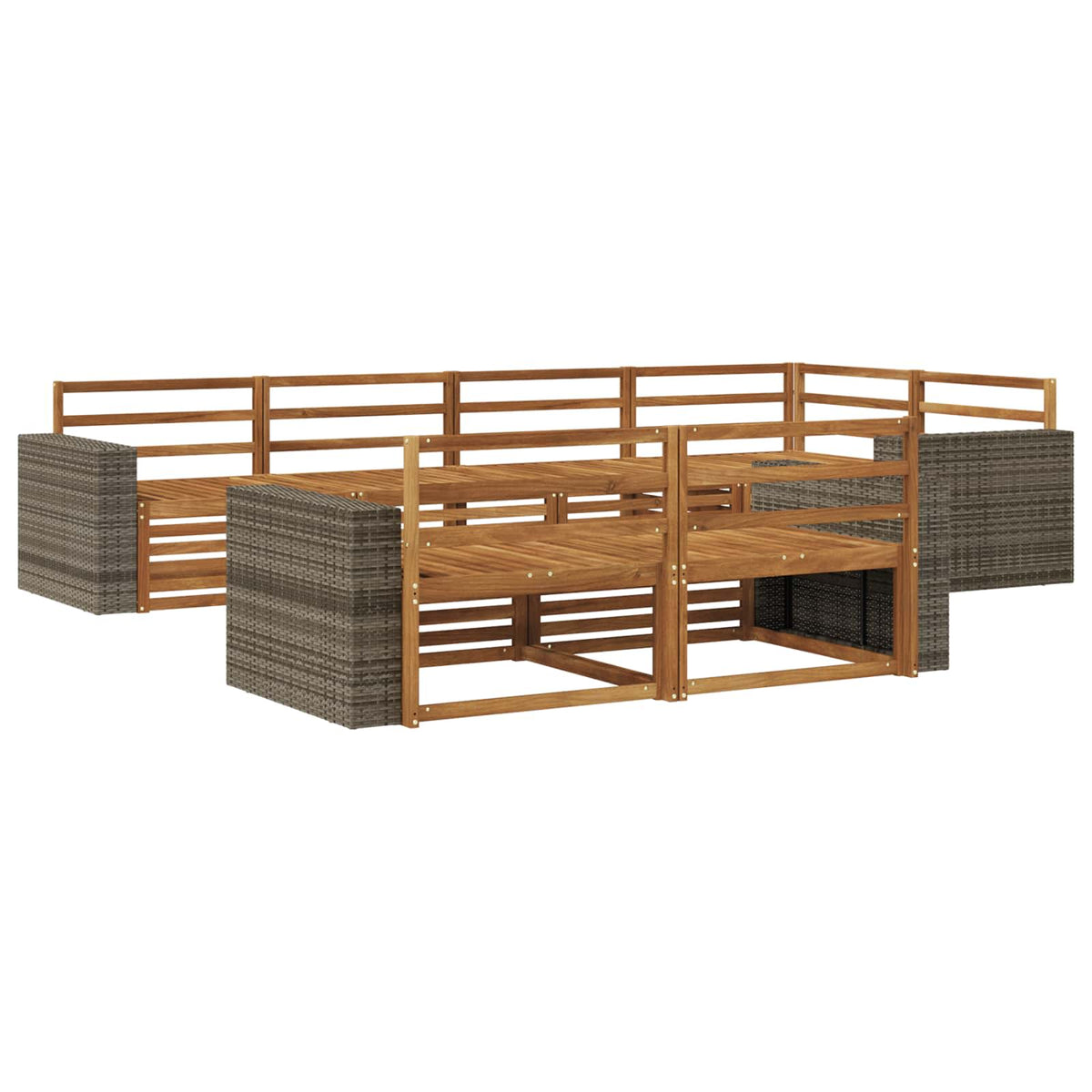 Set vanjskih sofa 7 kom. Prirodna