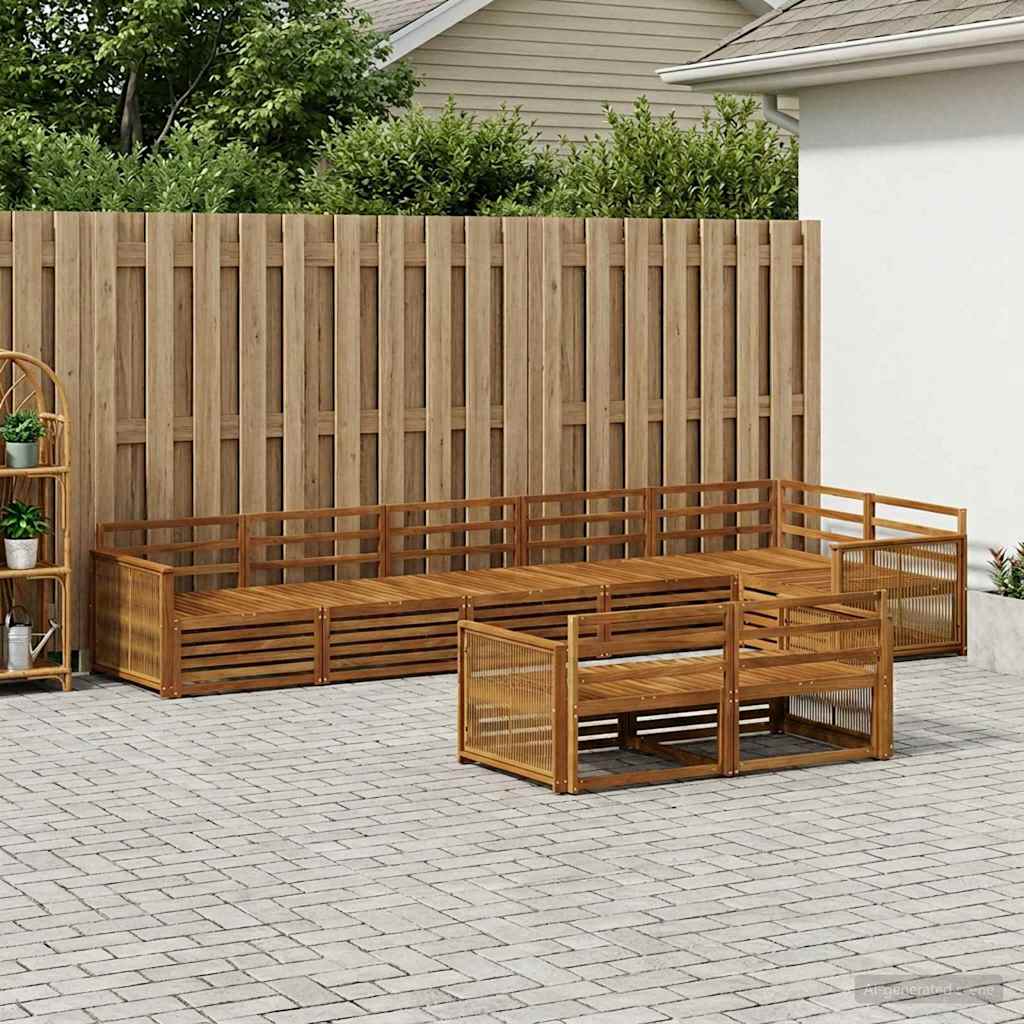 Set vanjskih sofa 8 pcs Prirodna