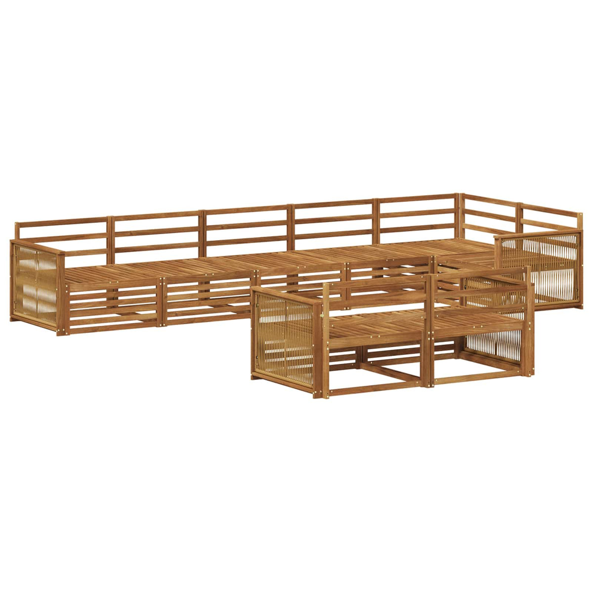 Set vanjskih sofa 8 pcs Prirodna