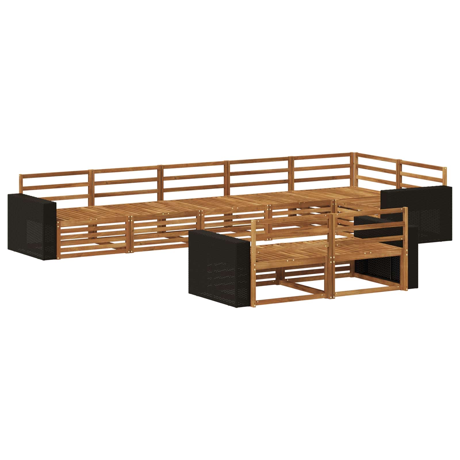 Set vanjskih sofa 8 pcs Prirodna