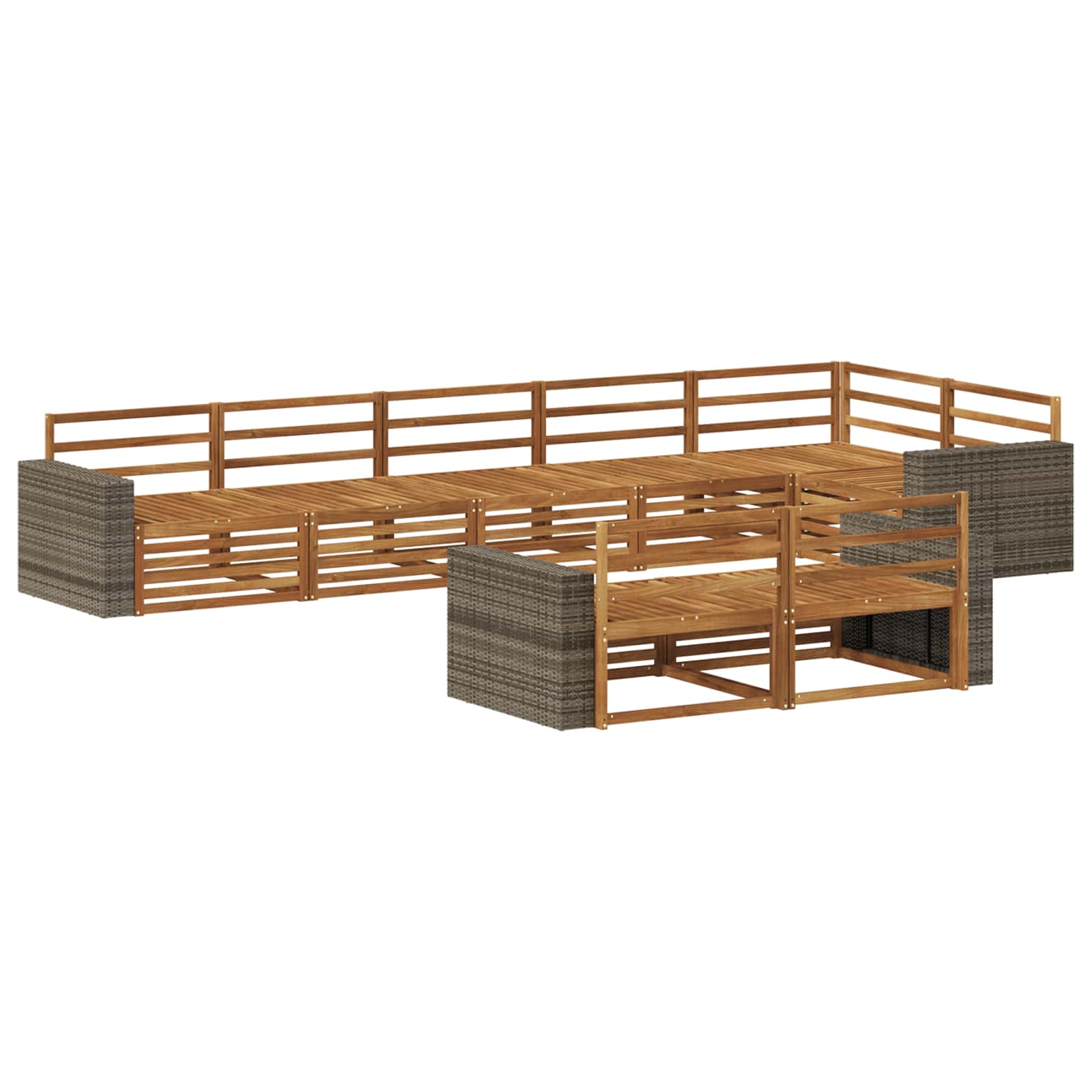 Set vanjskih sofa 8 pcs Prirodna