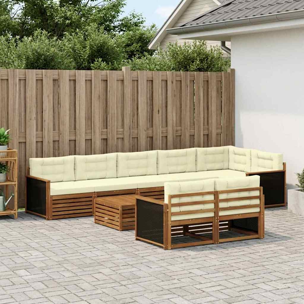 Set vanjskih sofa s jastukom 9 pcs