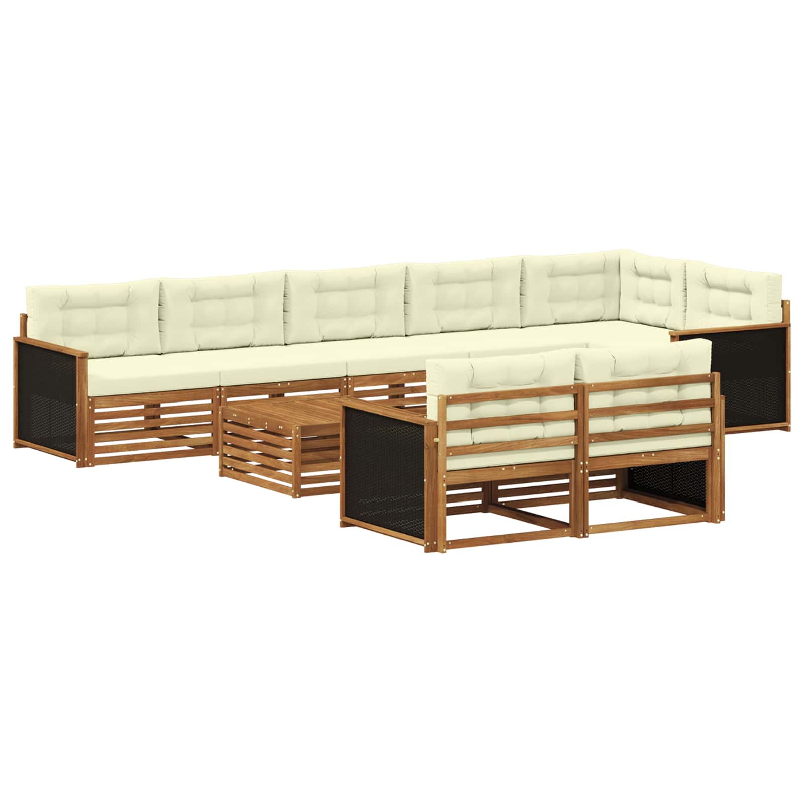 Set vanjskih sofa s jastukom 9 pcs